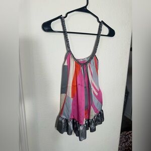 Do & be Pink and Gray Camisole Top